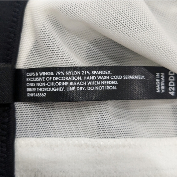 Torrid Curve 360 Back Smoothing Push-Up Plunge Bra Black White Plaid Check 42DDD - Picture 8 of 11